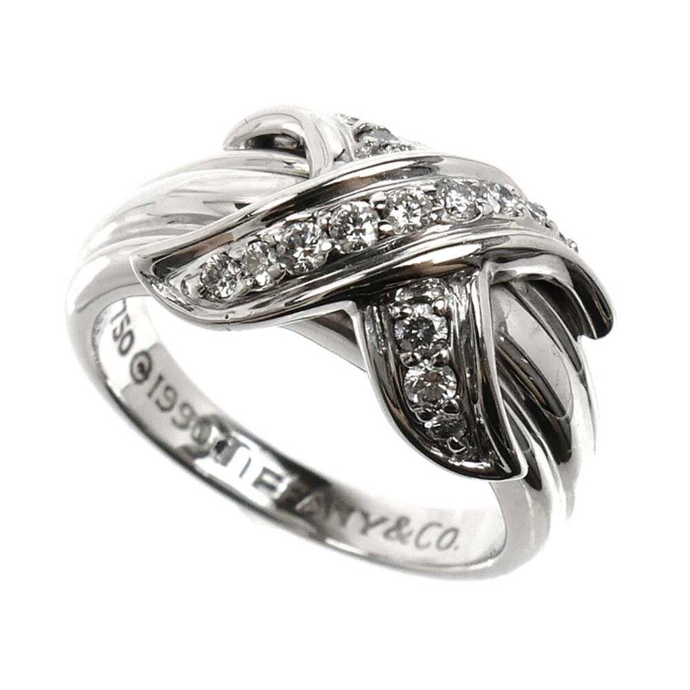 TIFFANY 18k Silver Diamond Ring